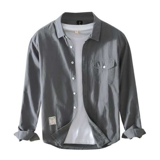 Chemise HUK Homme, 2XL, Gris Foncé, Manches Longues, Respirante, évacuation D'humidité
