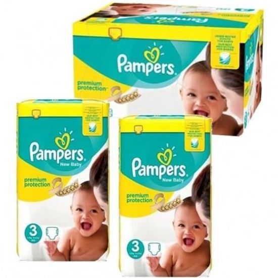 105 Couches Pampers New Baby Premium Protection taille 3