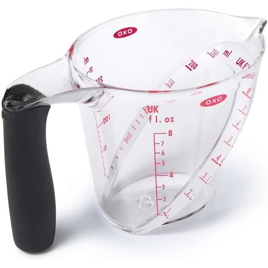 OXO Good Grips Mini Verre Doseur 60ml - Lecture Facile Dessus, Bec Verseur - Pour Cuisine, Cocktails