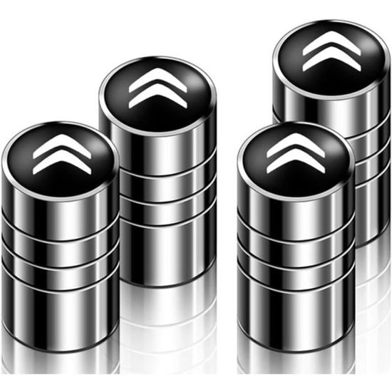 Lot De 4 Bouchons De Valve Pour Pneus Citroën C3 Pluriel - Anti-poussière, Protection Valve - Noir, Installation Facile Sans Outils - 9