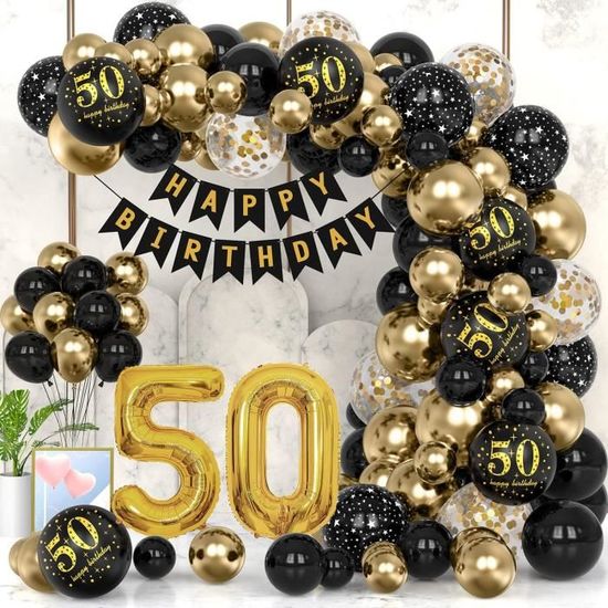 Du00e9coration 20 Ans Anniversaire, Ballon Anniversaire 20 Ans Noir Argent, Du00e9co Anniversaire 20E Garu00e7on, Banderole Joyeux - Maison
