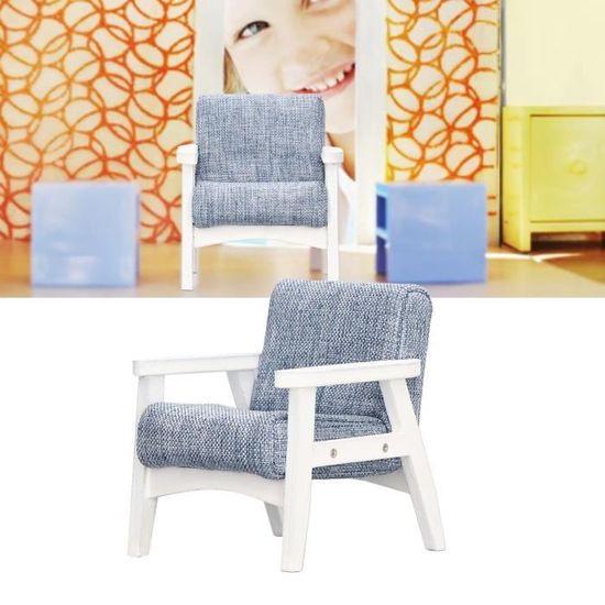 1/12 Échelle Fauteuil Modèle De Mobilier Miniature En Tissu Maison De