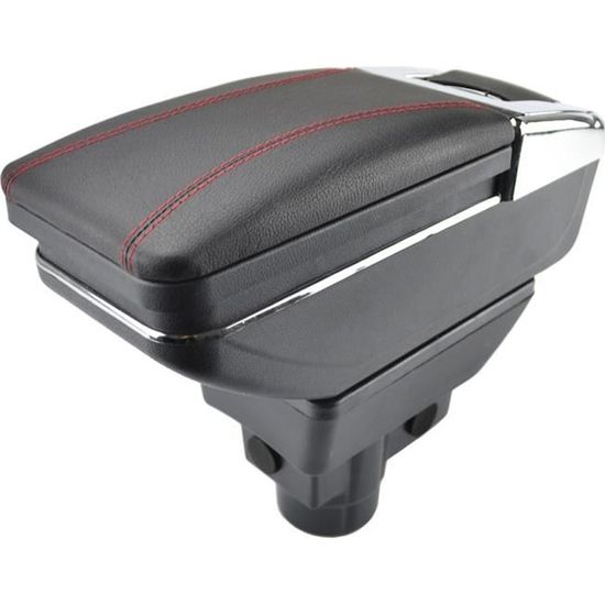 Accoudoir Central Pour Opel Corsa F 2019-2025 - Rangement Intégré, Cuir Noir, Facile à Installer