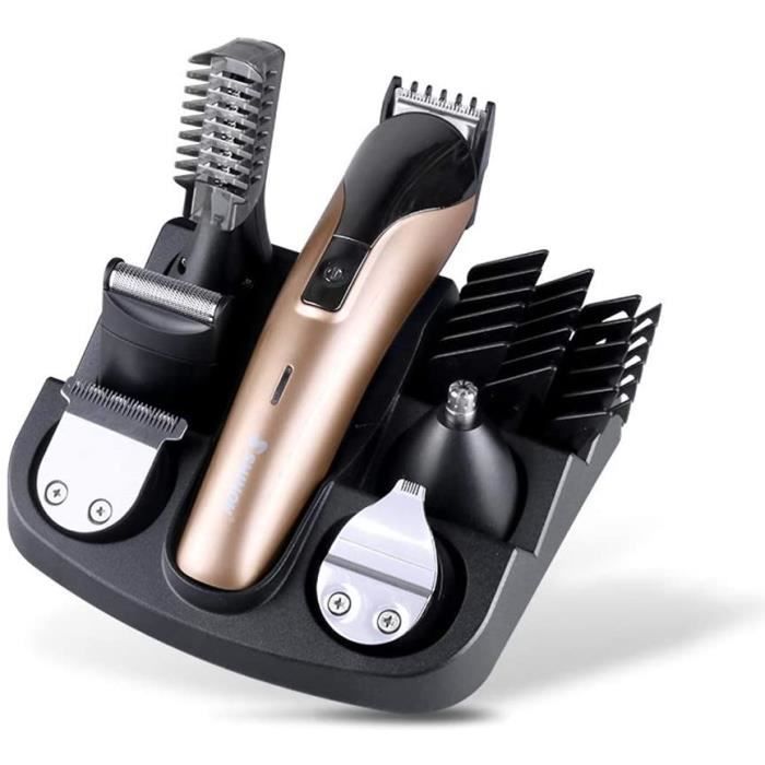 Tondeuse cheveux hommes,tondeuse à barbe précision rechargeable,6 en 1 tondeuses à cheveux pour