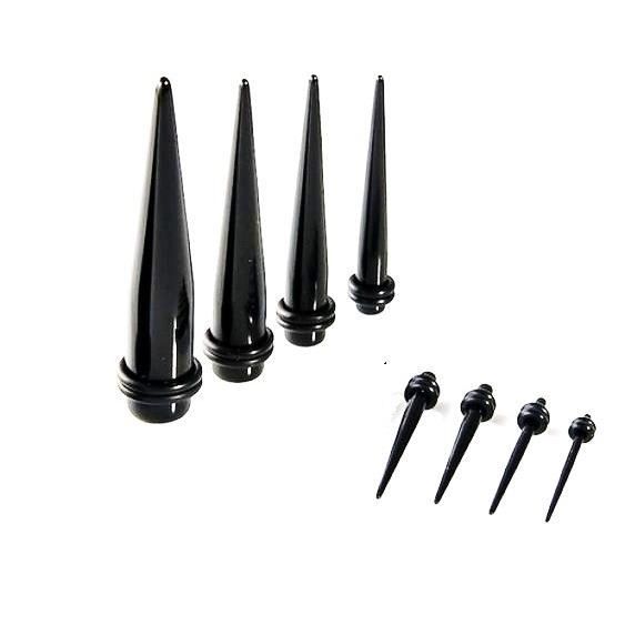 Lot de 9 piercings écarteur expandeur noir acryliq Achat / Vente