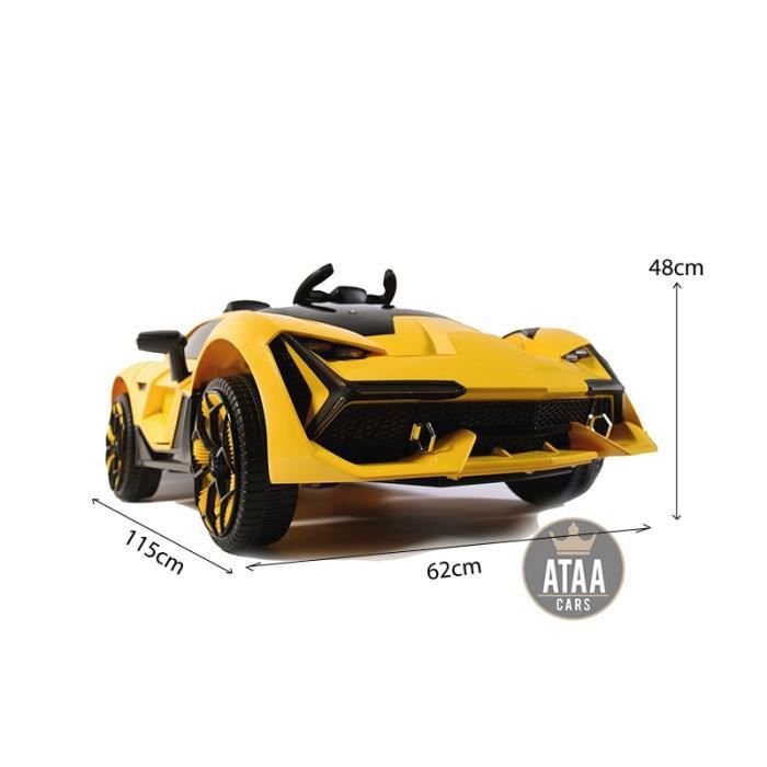ATAA F1 Racing avec télécommande Jaune - Voiture électrique pour enfant avec batterie 12v et télécommande