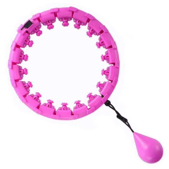 Hula Hoop Violet 24 Sections Ceinture d'entraînement réglable à la taille Home Fitness Sports Hoop-BEMSM