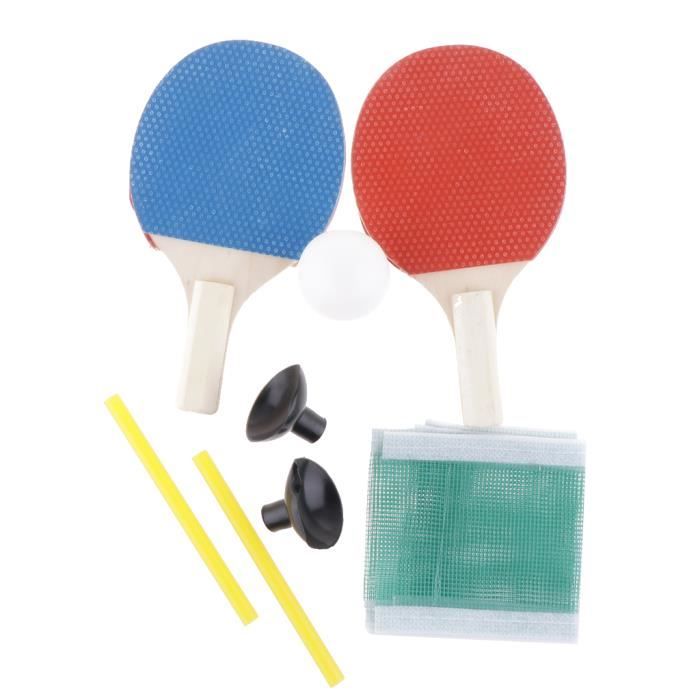 1 Paire De Tennis De Table Set De Ping-pong Raquettes De Paddle Kit Portable Pour La Pratique