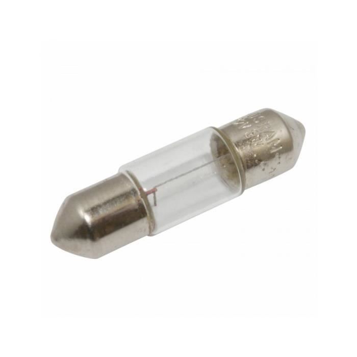 Ampoule-lampe 12v 3w norme c3w culot sv8,5-8 navette standard blanc (feu arriere+stop) (vendu a l'unite) -osram-