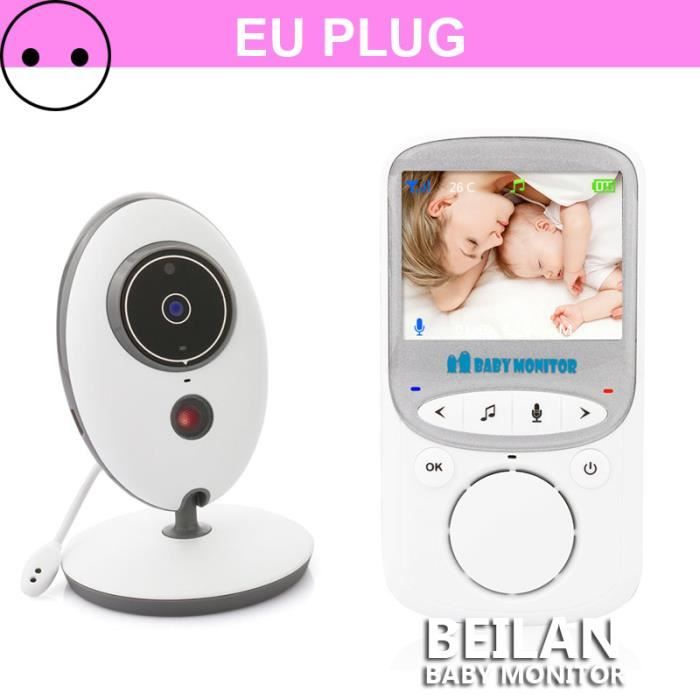 BABY PHONE - ECOUTE BEBE,Moniteur vidéo sans fil LCD 2.4 - 2.4GHz Moniteur de sécurité bébé, caméra 2 voies - Type with EU Plug