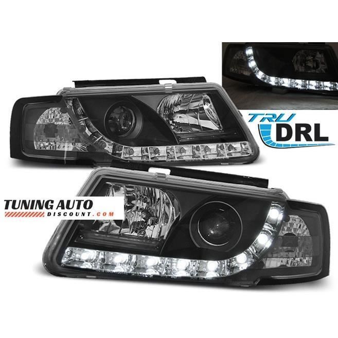 Phares avant VW passat b5 3b 11.96-08.00 tru drl noir