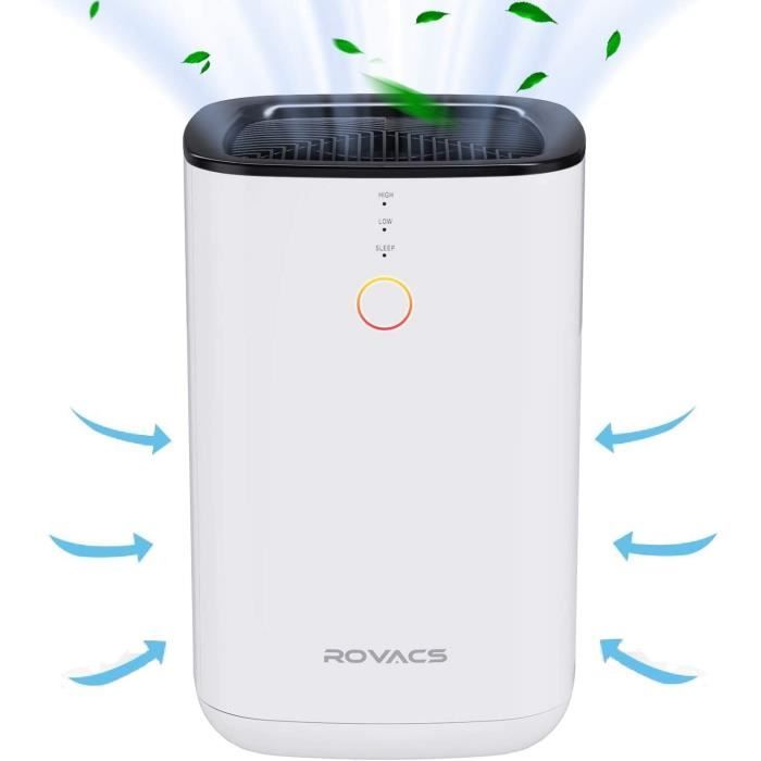 ROVACS RV60 Purificateur d'Air Chambre, CADR 88 m³/h, Véritable H13 HEPA, Purificateurs d'Air Desktop, Mode veille, 24 dB