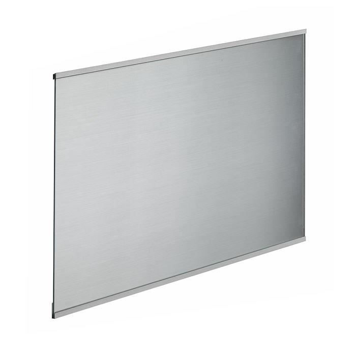 Fond de hotte en verre de 5mm d'épaisseur style inox - 90x70cm