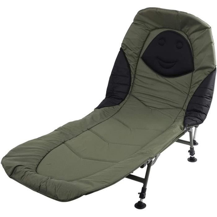 CHAISE DE CAMPING e de pecircche lit Lit de Camp inclinable leacuteger avec Oreiller de Couchage Long Oreiller canapeacutelit de1885