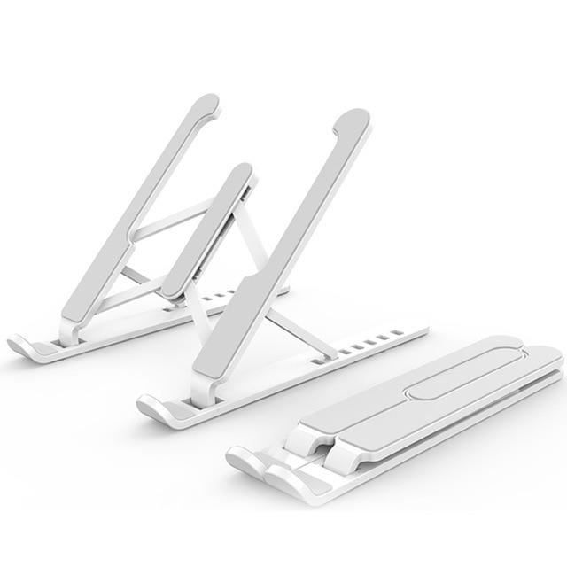 Support tablette,Support Portable pour ordinateur Portable Support pliable pour ordinateur Portable pour Macbook Pro - Type WHITE
