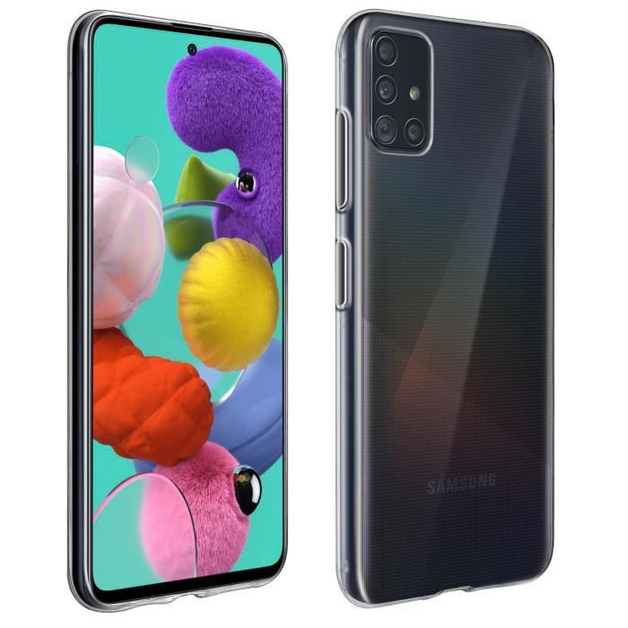 Coque Galaxy A51 Protection Silicone Souple Ultra-Fin Transparent Blanc