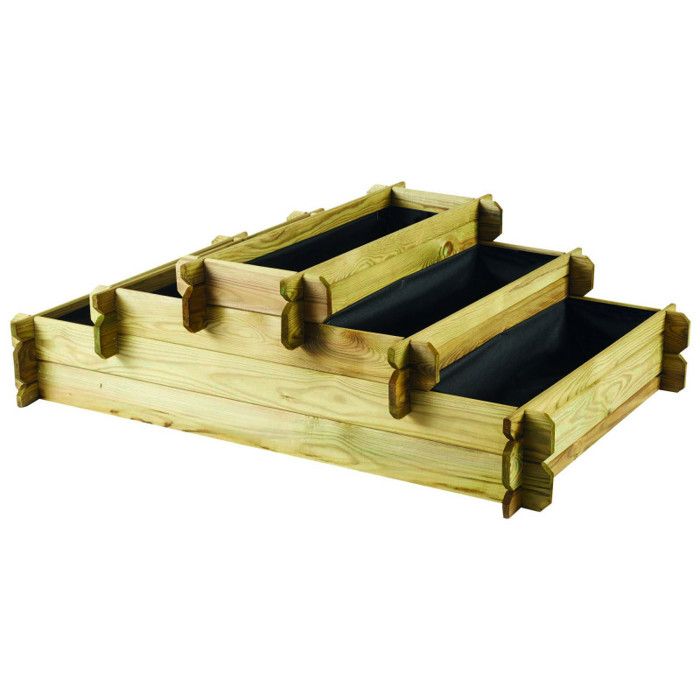 Carré potager ANGELIC Podium - Traité Autoclave Classe 3 - (120 x 80 x H40cm / 178L)
