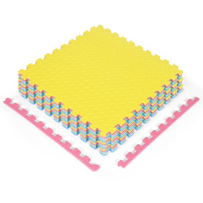 COSTWAY 12 Pcs Puzzle de Sol pour Sport, Tapis Polyvalents en Mousse EVA Epaisse, Tapis Puzzle Antidérapant , Adapté au Yoga, G
