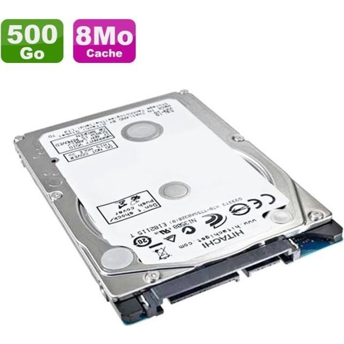 Disque Dur 500Go SATA 2.5- Hitachi Travelstar Z5K500 HTS545050A7E680 Pc Portable 8Mo