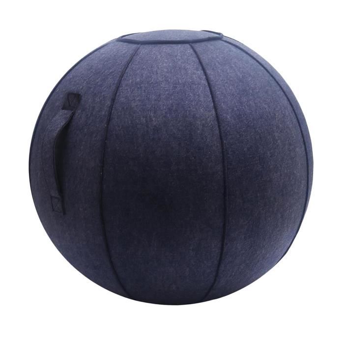 65cm Senti Assis Ball Chair Protection, durable Auto-Debout Ballon D'exercice Équilibre Pilates Yoga Boules Couverture avec Bleu