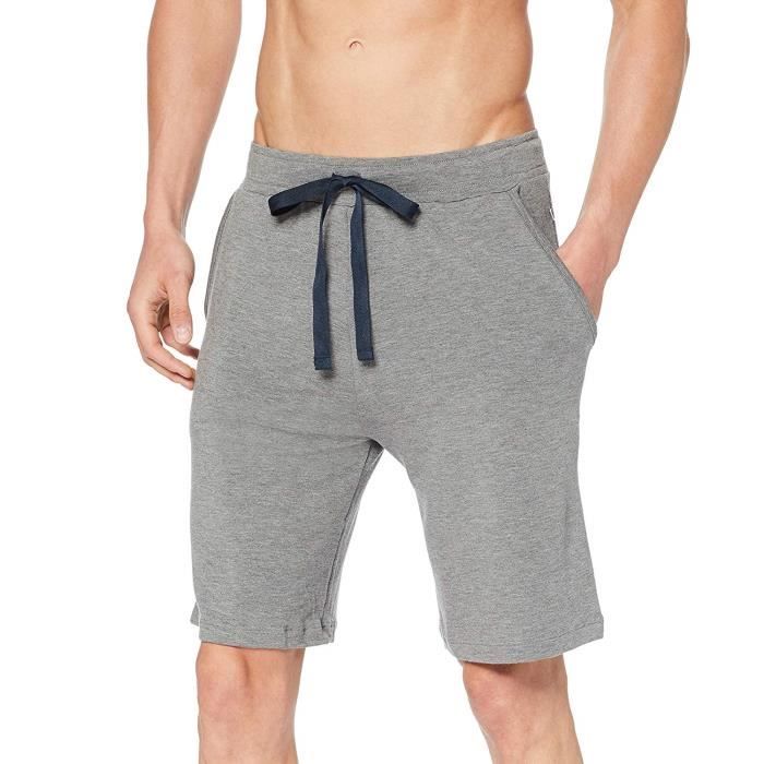 Huber 24 Hours Men Lounge Jogginghose Bermuda Short, Gris (Stone Mele 6627), W(Taille du Fabricante: XL) Homme - 117802-6627