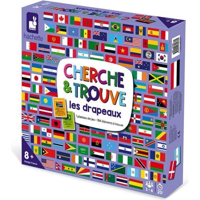 Cherche et Trouve les Drapeaux - Jeu de Société Enfant Coopératif - Dès 3 ans