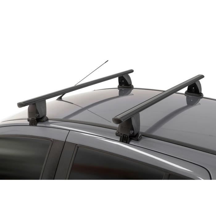 Barres de toit Profilées Aluminium Noir pour Renault Clio 3 - 5 portes - de 2005 à 2012