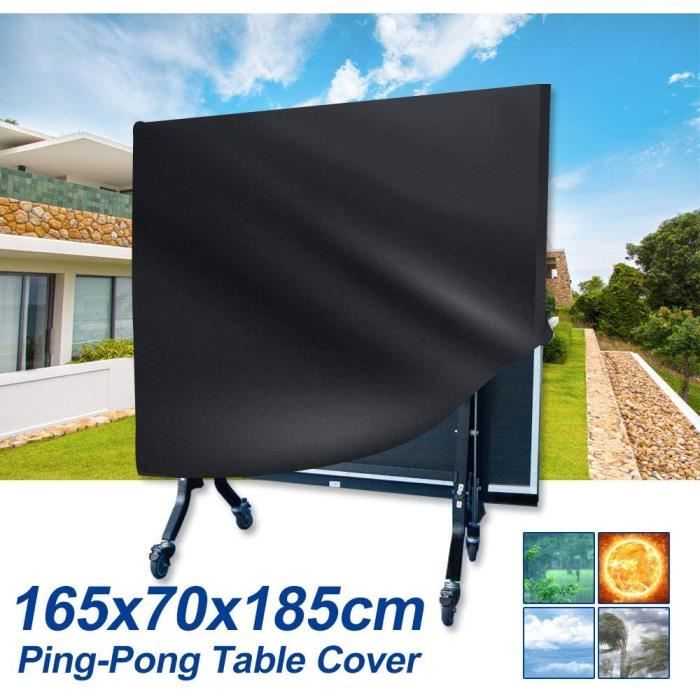 Housse Table Ping Pong Table de Tennis de Table Housse de Protection Bâche Imperméable Oxford Polyester Couverture165×70×185 cm