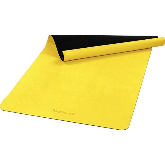 MOVIT Tapis de gymnastique XXL TPE, tapis de pilates, tapis d’exercice premium, tapis de yoga, 190 x 100 x 0,6 cm, jaune
