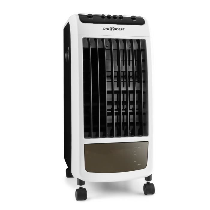 Rafraîchisseur d’air - OneConcept CarribeanBlue - Ventilateur - 70W - Noir & blanc