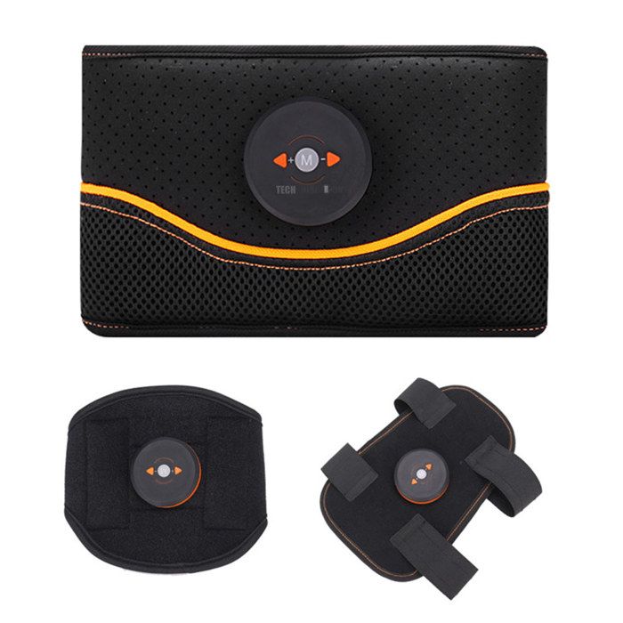 TD® Electrostimulateur musculaire Ceinture abdominale chargement USB Appareil minceur bras et jambes Fitness entraînement