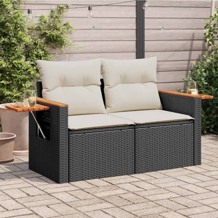 vidaXL Canapé de jardin 2 places - vue 4