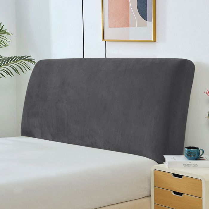 Housse De Tête De Lit En Velours Extensible CYCMACO – Protection Anti-poussière, Lavable – Tailles 120 à 200 Cm