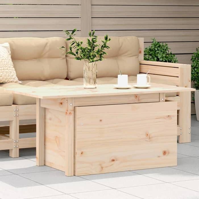 vidaXL Table de jardin Bois de Pin - vue 4