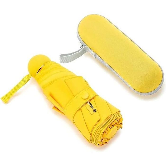 Grand Parapluie De Voyage 46 Pouces, Protection UV UPF 50+, Manche En Bois, 12 Brins, Couleur Aqua