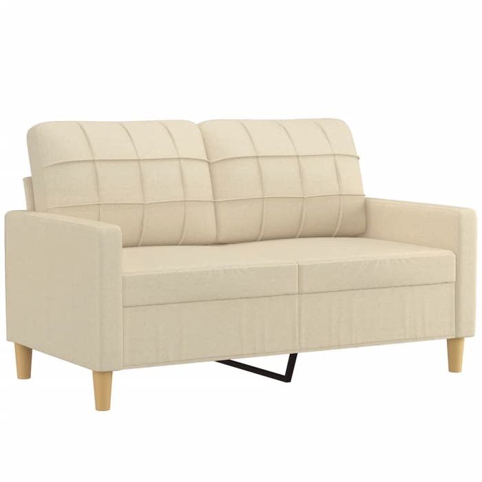 BEAU Canapé à 2 places Crème 120 cm Tissu SS0000228568