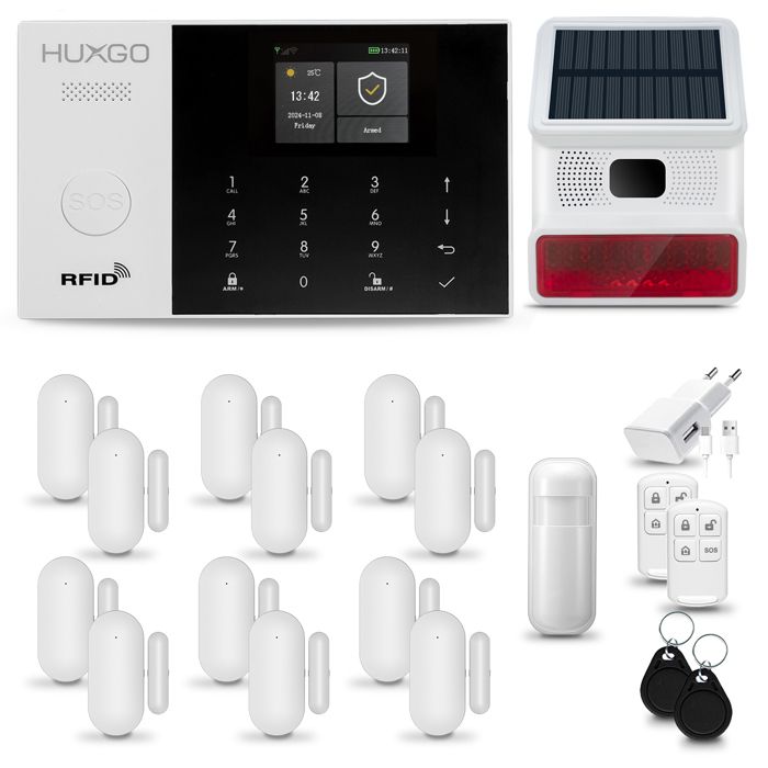 Test du système d'alarme HUXGO HXA007 : sécurité WiFi et GSM complète pour votre maison