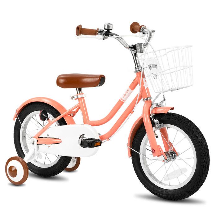 ALBRI Stitch Vélo de 16 Pouces avec Panier et Porte-ambole, Bicyclette ALBRI Stitch Vélo de 16 Pouces avec Panier et Porte-ambole, Bicyclette