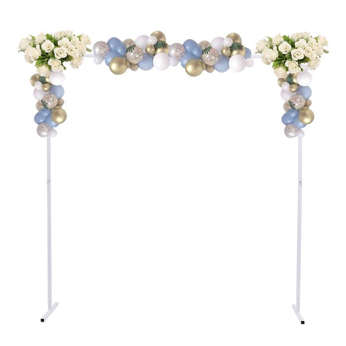 Arche De Mariage Réglable 2x2m - Support Ballons Robuste Avec Base En T, Idéal Pour Cérémonie, Anniversaire Et Événements Élégants