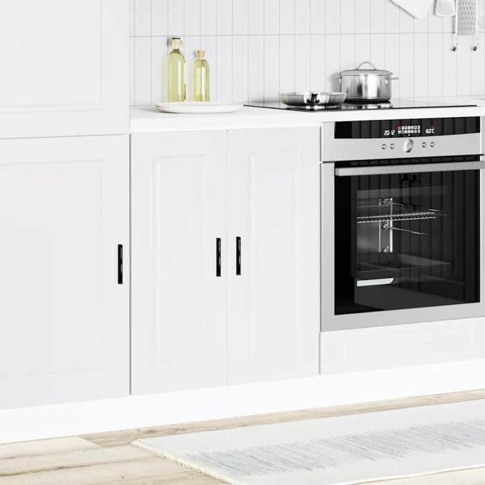 STAR - Armoire de cuisine multi-rangements Porto - Meuble bas cuisine - blanc - bois dingénierie LL694
