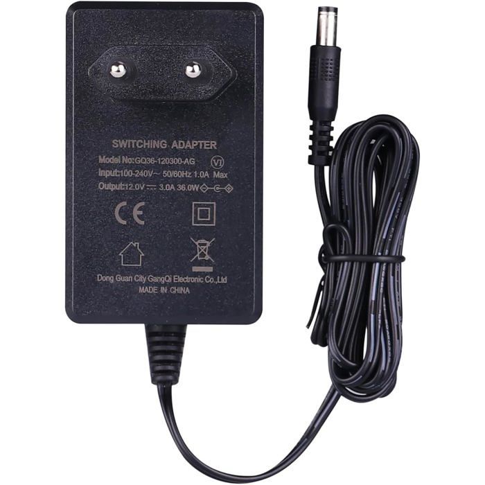 YUNBO 12V 3A CE Accréditation Alimentation, Universelle DC 12V 1A 2A 3A ...