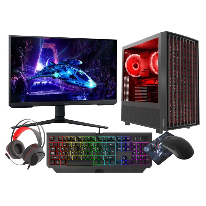 VIST Stellar PC Gaming Ryzen 7 RAM RTX 5070 SSD .2 WIFI LCD 24 180Hz Windows 11 Pro - vue 2