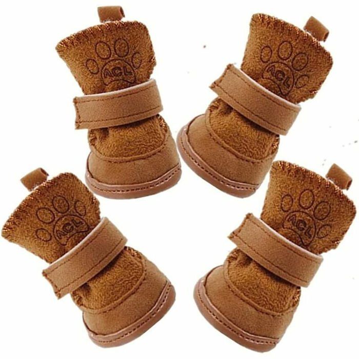 2 paires de chaussures dhiver chaudes pour chiens chaussettes bottes bottes de neige petits moyens et grands chiens bottes d