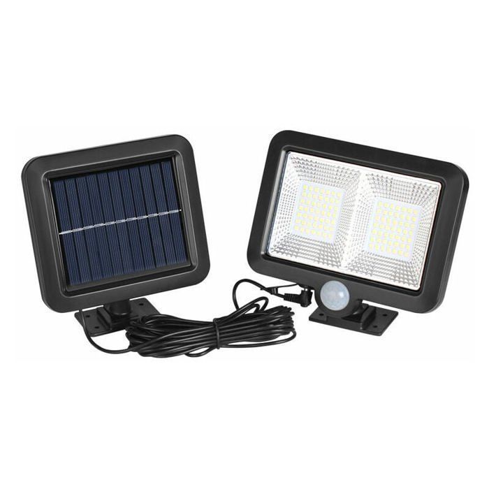 Lampe solaire dextérieur avec détecteur de mouvement projecteur solaire LED étanche IP65 angle déclairage de 120°