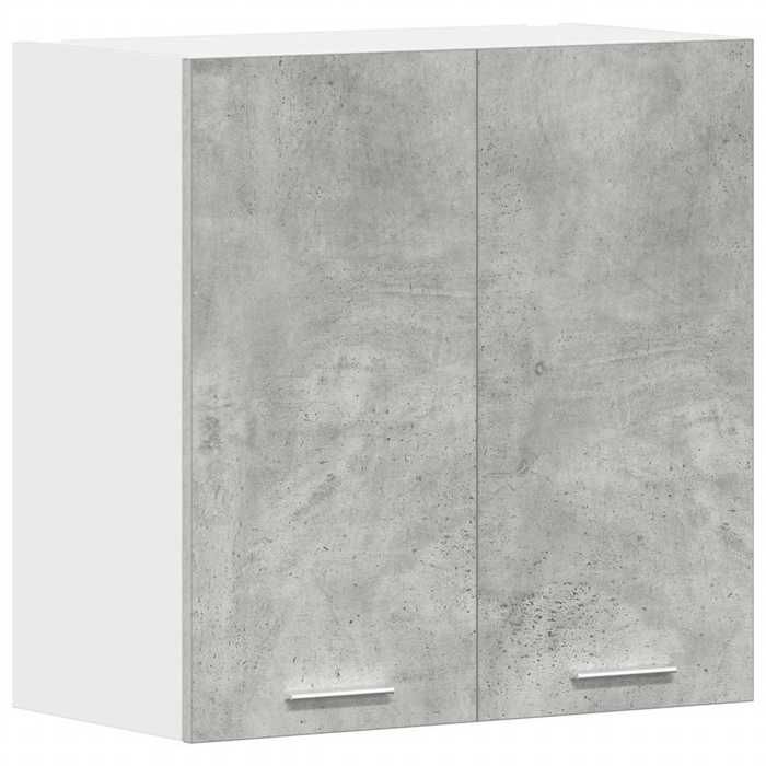 “Winter SaleTOP Placard suisine Gris - Armoire murale cuisine gris béton 60x31x60cm - bois dingénierie PRO24653