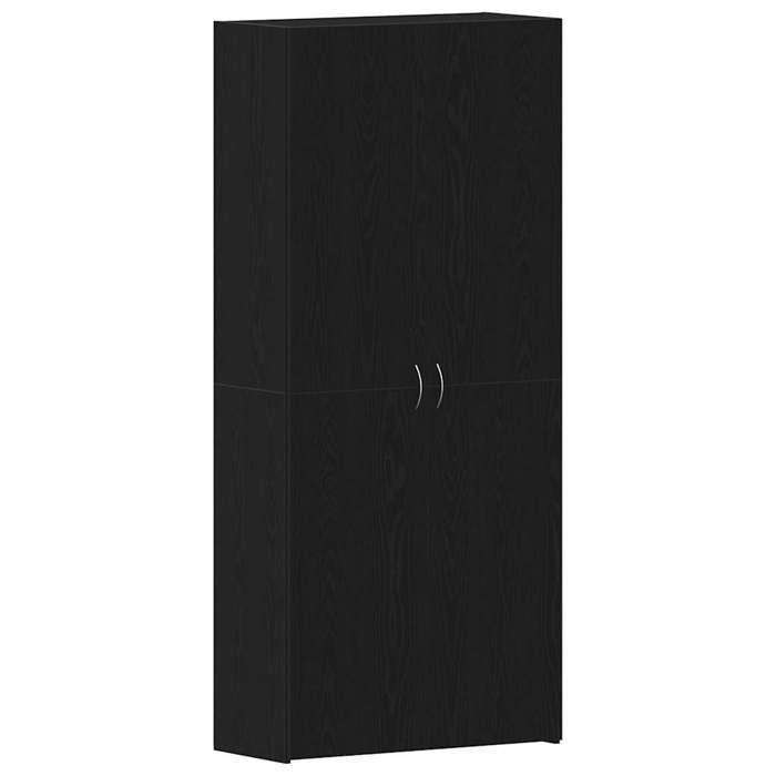 Promotion Nove Meuble/Placard à chaussures - Cabinet à chaussures Noir 80x35.5x180 cm Bois dingénierie FR_02614532