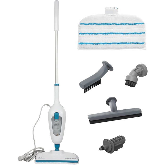 Balai Vapeur Avec Nettoyeur À Main Et 5 Accessoires - Multifonctions Puissance 1300W - Temps De Chauffe 25 Sec - Tête Pivotante - Msd Sante Animale