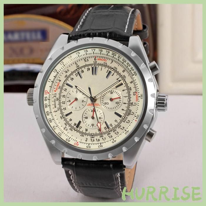 HURRISE Men u0027s Watch Montre mécanique automatique masculine avec bracelet en cuir. telephonie pack Noir Blanc HURRISE Men u0027s Watch Montre mécanique automatique masculine avec bracelet en cuir. telephonie pack Noir Blanc