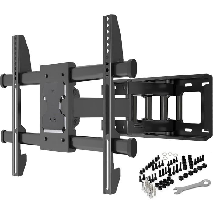 Support Inclinable Support Mural Tv, Inclinable Et Orientable Support Tv Pour Écrans 32-85 ...