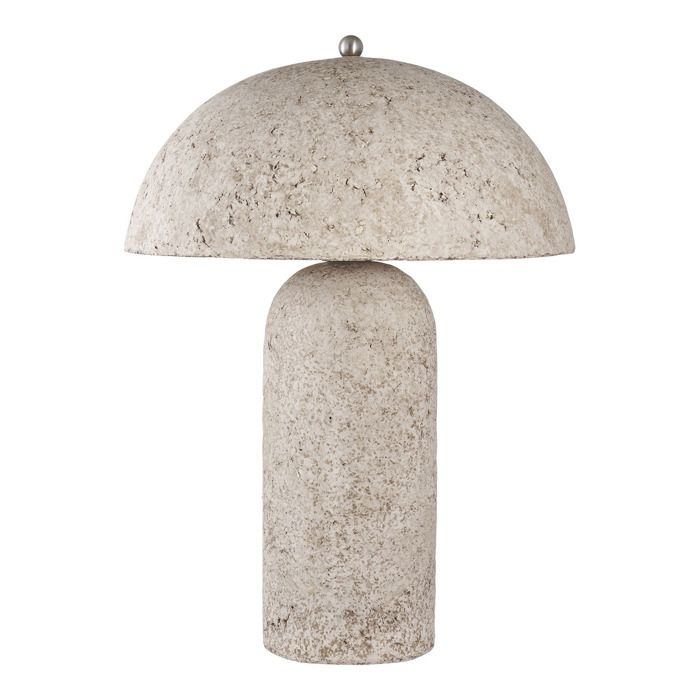 Lampe de table Astley en papier mâché gris pierre 36x49 cm - Réf. VK8681847496304